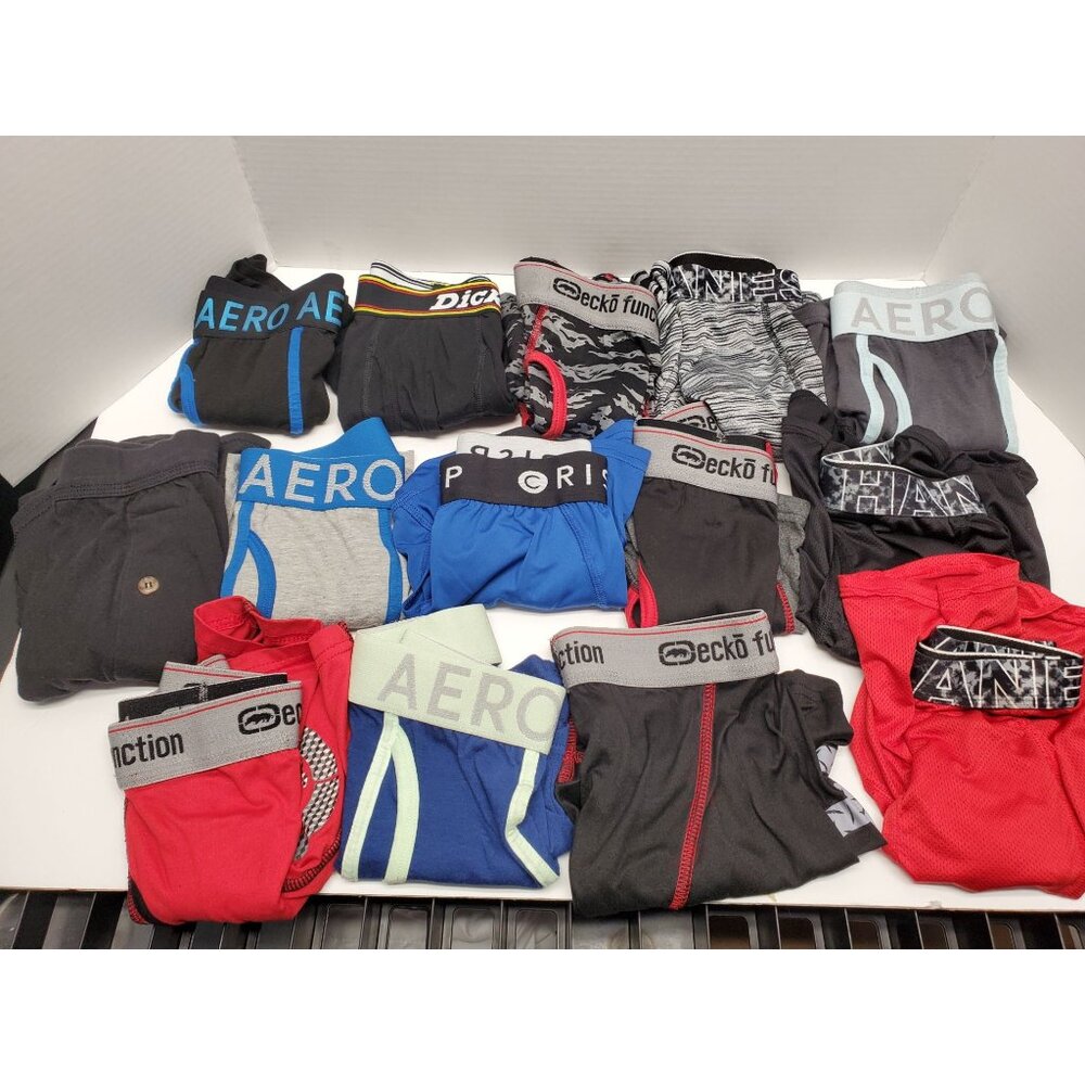 Men's Designer Boxer Briefs Bundle:‎ Aero Hanes Ecko  Assorted Colors Size Small